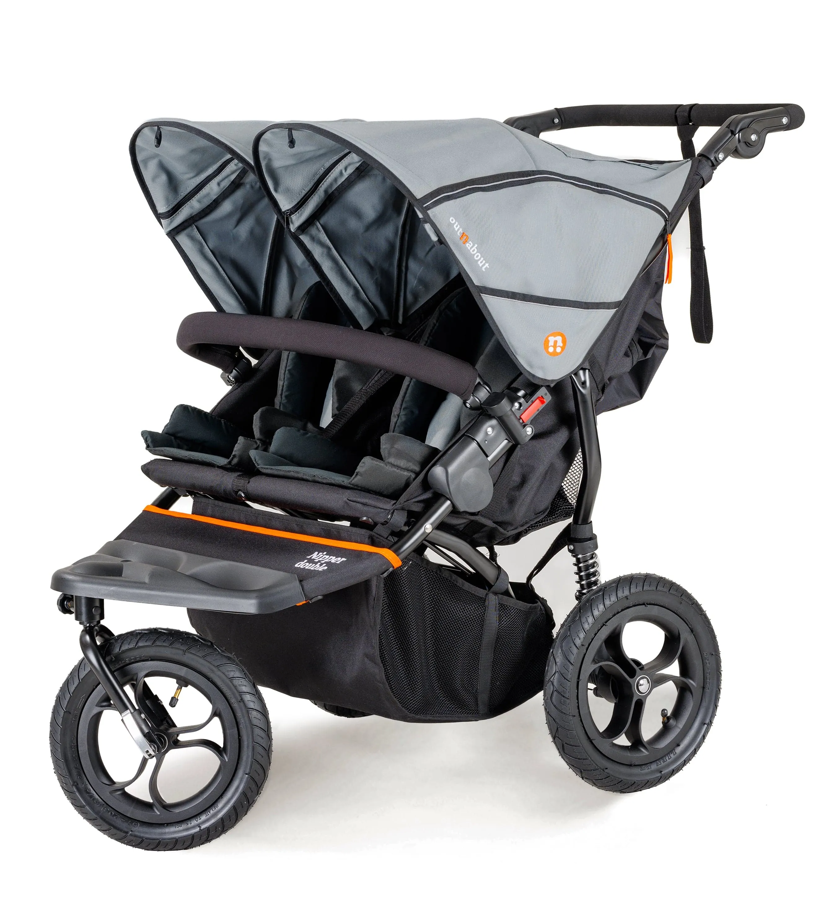 Out n About Nipper Double Duo Essentials Kit in Rock Salt Grey