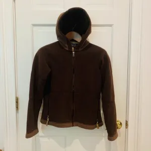 Patagonia Synchilla Women's Size XS Brown Full Zip Hooded Fleece Outdoor Jacket