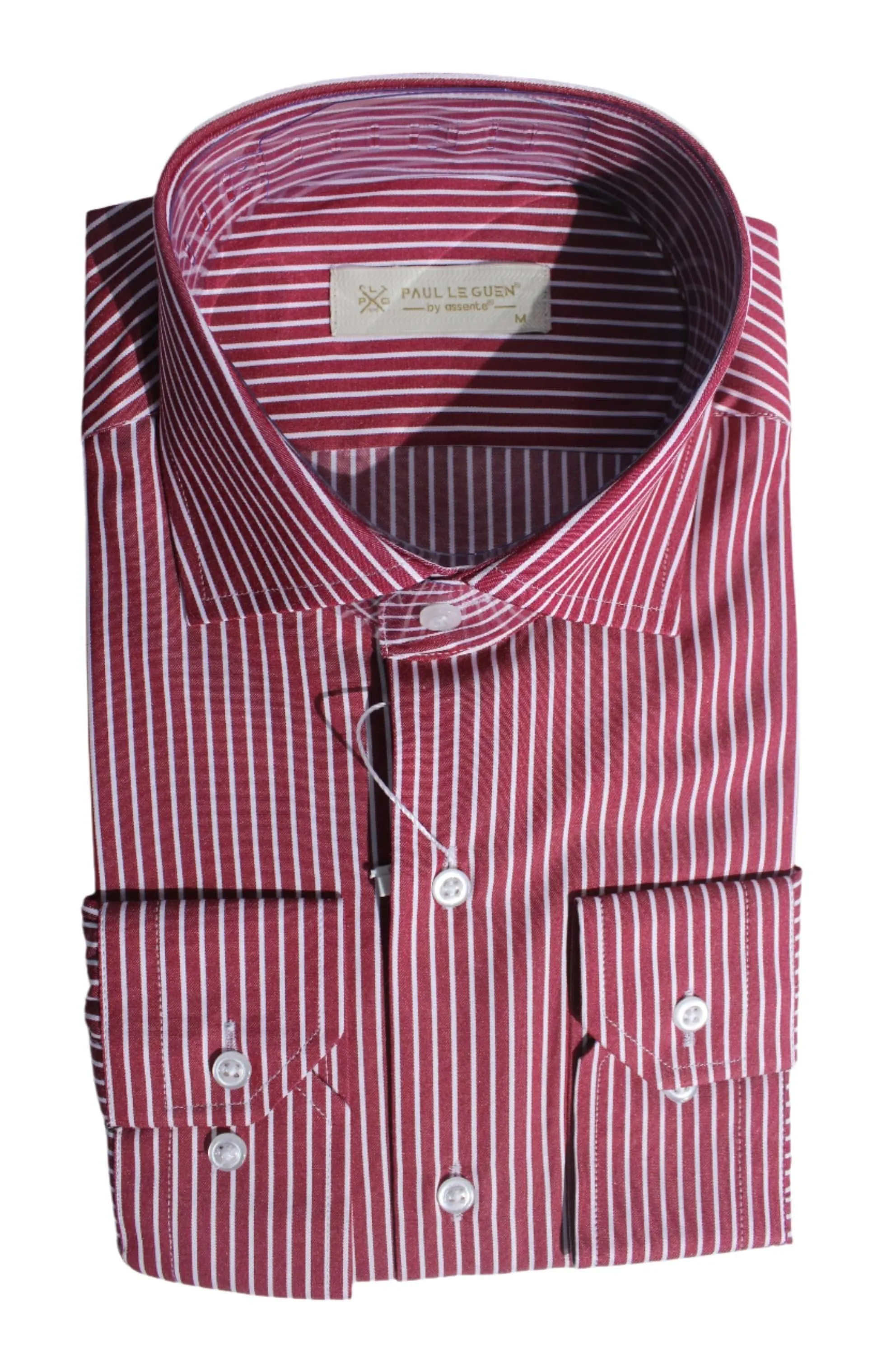 Paul  Le Guen Long Sleeve Stripe Shirt Maroon