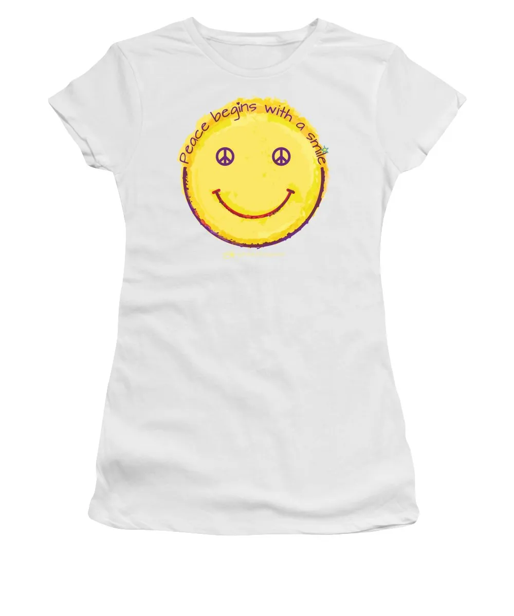 Peace Begins With A Smile - Women's T-Shirt