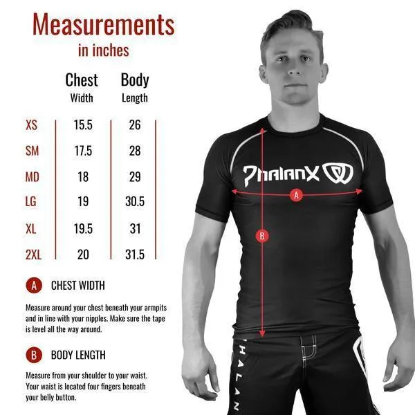 Phalanx Enforcer Black Grey Short Sleeve Rash Guard