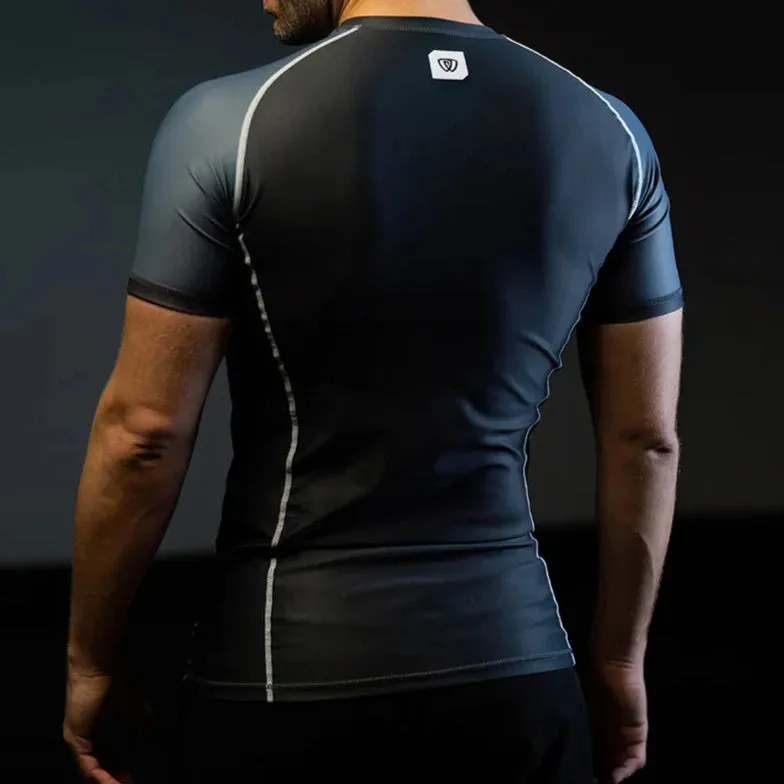 Phalanx Enforcer Black Grey Short Sleeve Rash Guard