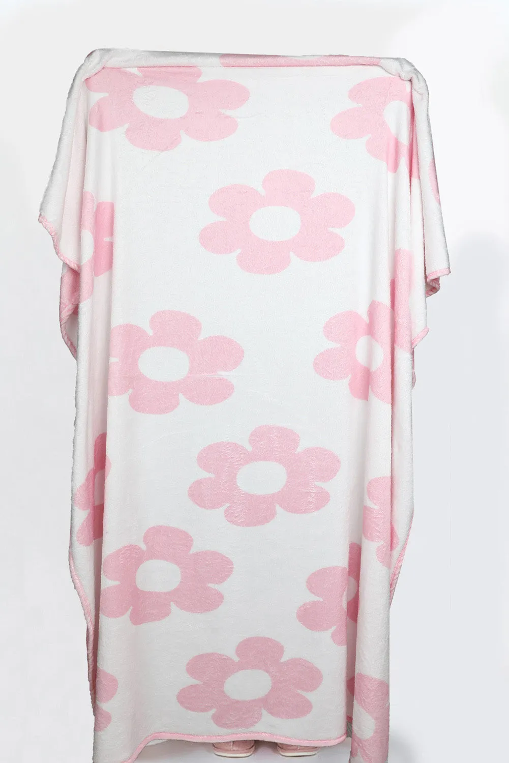 Pink Floral Pattern Square Blanket 76*63cm