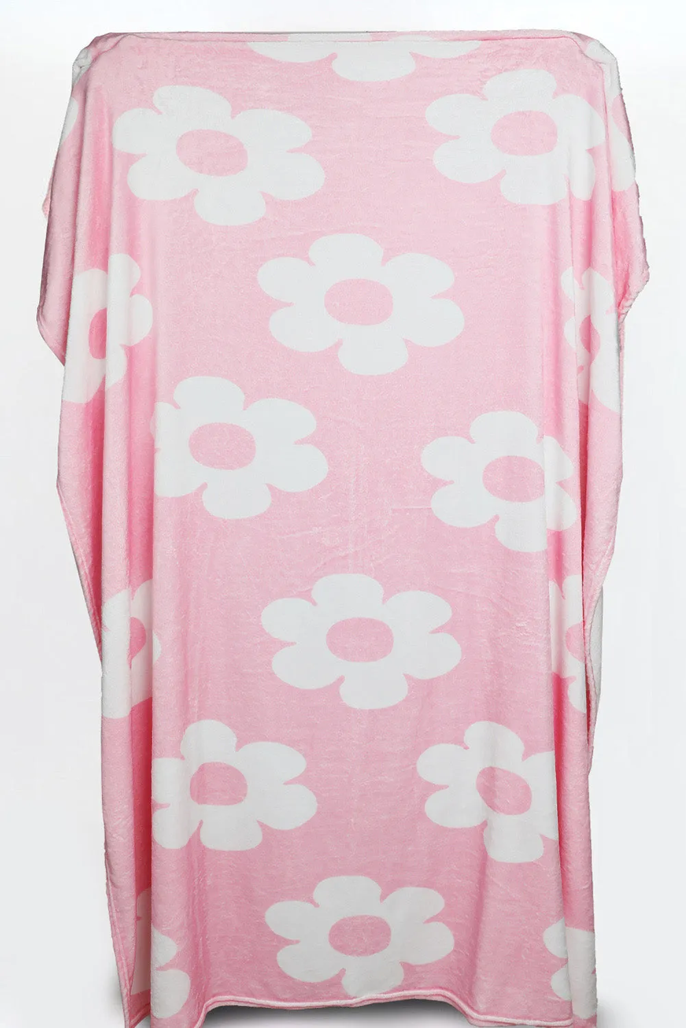Pink Floral Pattern Square Blanket 76*63cm