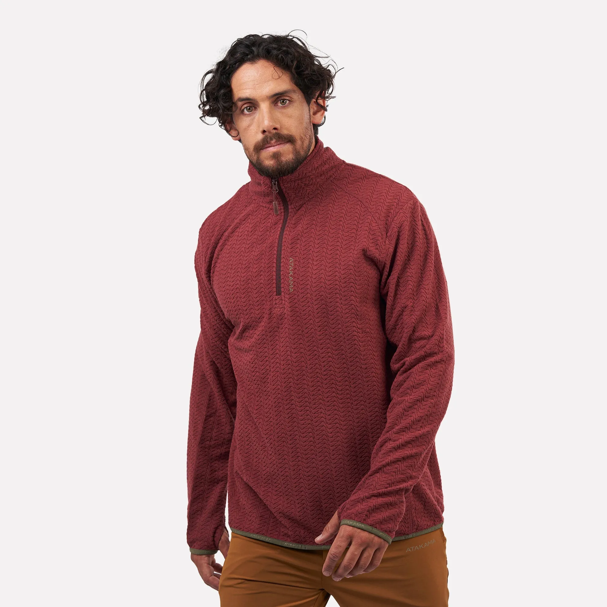Polar fleece ultraligero 1/4-Zip hombre Volca Atakama Outdoor