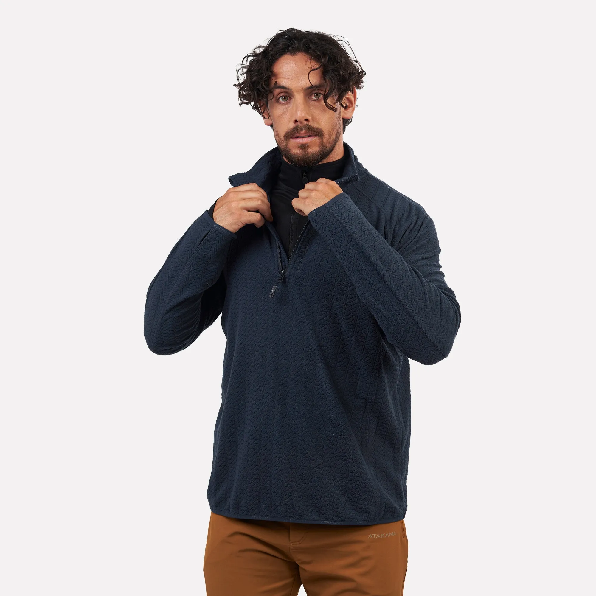 Polar fleece ultraligero 1/4-Zip hombre Volca Atakama Outdoor