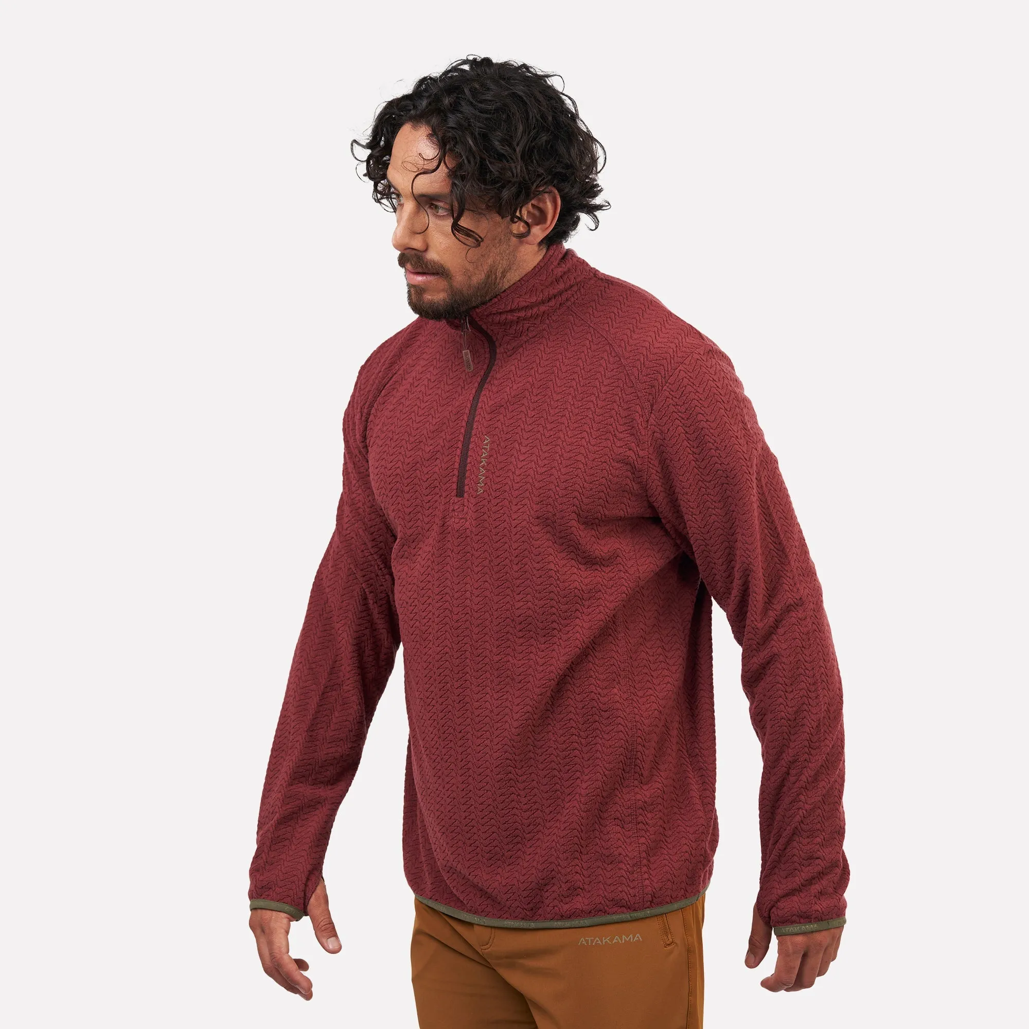 Polar fleece ultraligero 1/4-Zip hombre Volca Atakama Outdoor