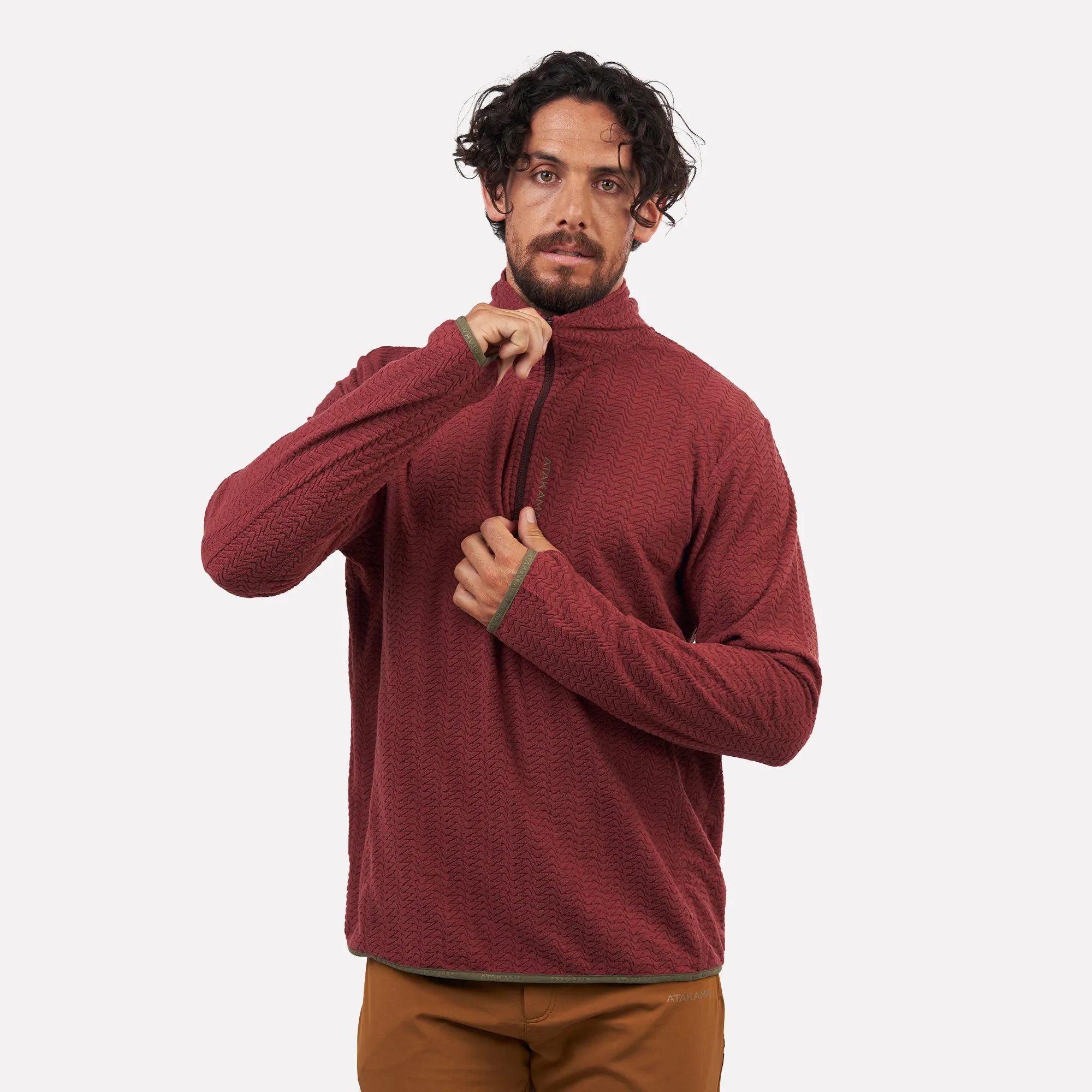 Polar fleece ultraligero 1/4-Zip hombre Volca Atakama Outdoor