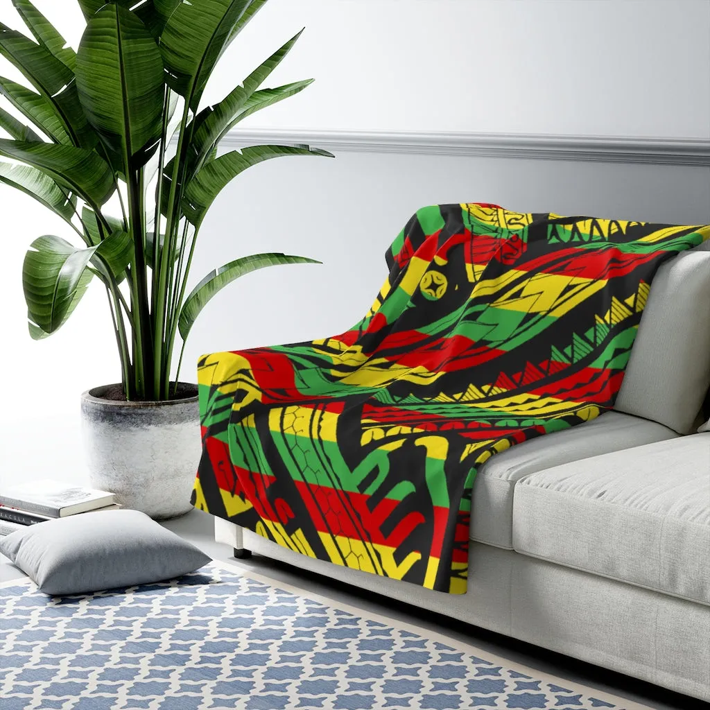 Rasta Tribal Fleece Blanket