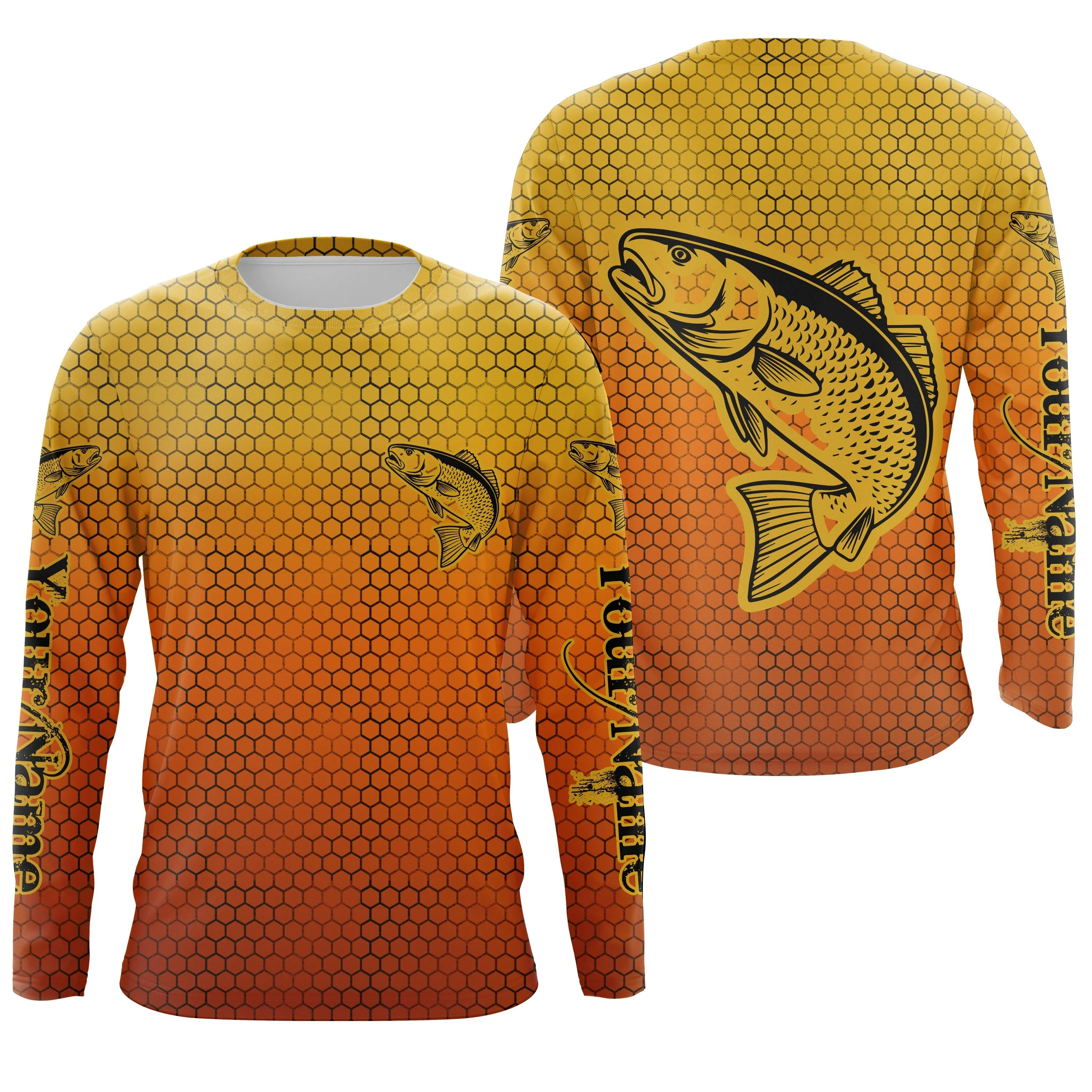 Redfish Puppy Drum Custom Long Sleeve performance Fishing Shirts, Redfish Fishing jerseys  IPHW3024