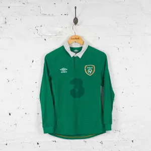 Republic of Ireland 2014 Long Sleeve Home Football Shirt - Green - S