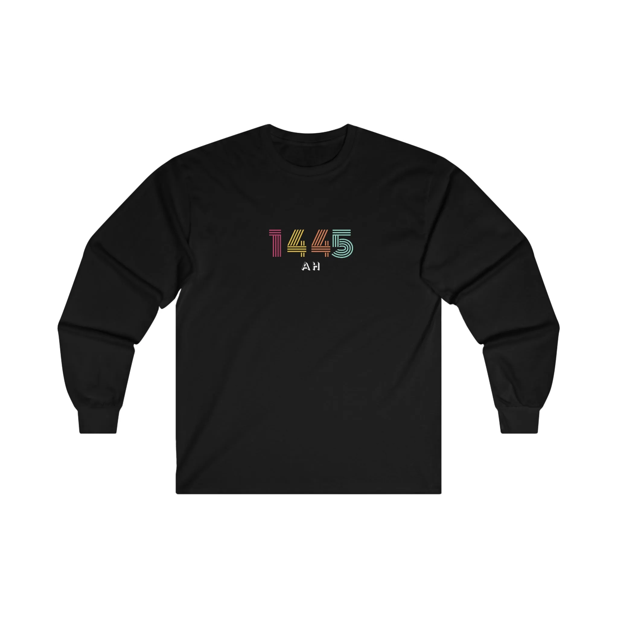 Retro 1445 Black Cotton Long Sleeve Tee