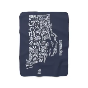 Rhode Island Cities & Towns Sherpa Fleece Blanket