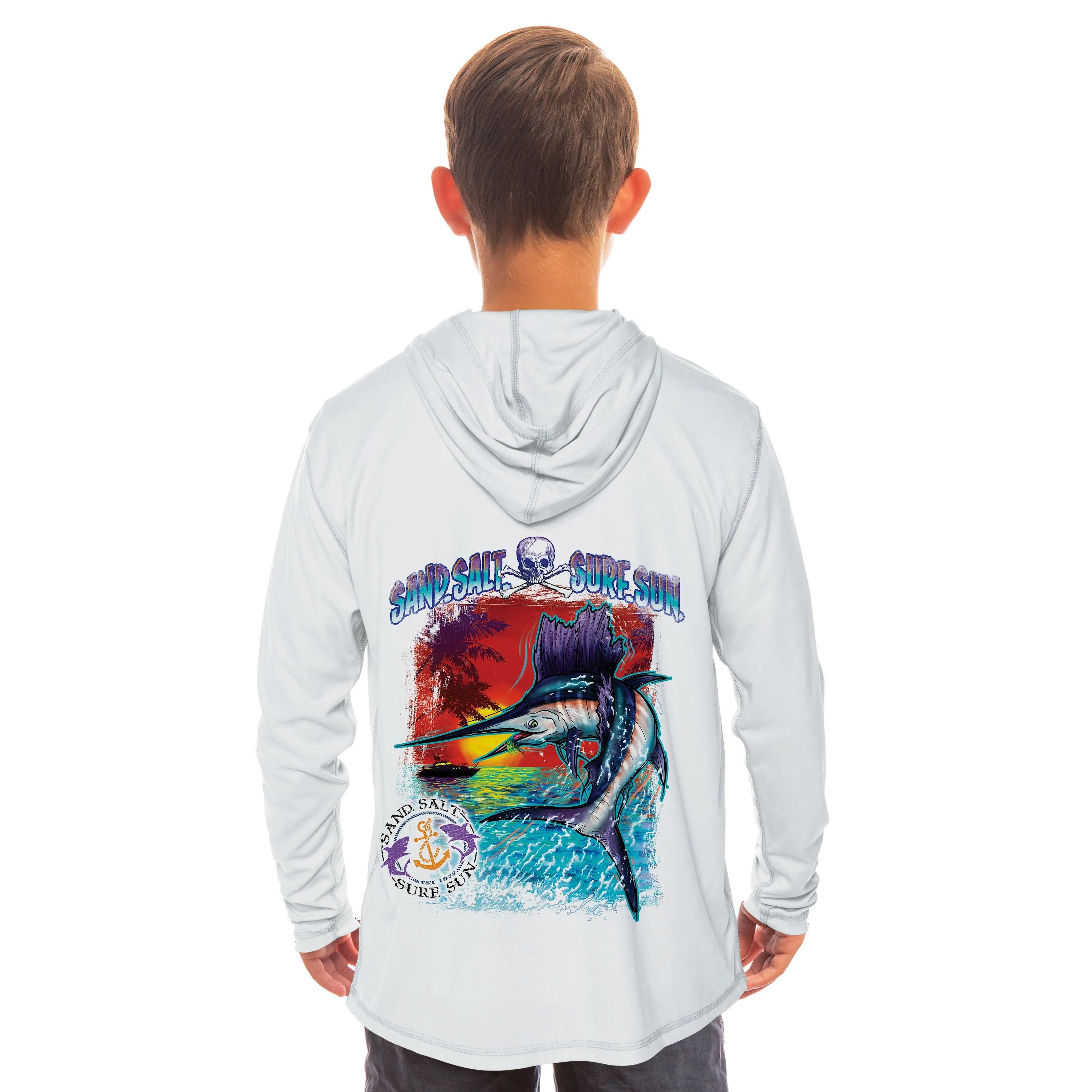 Saltwater Fish Sailfish Youth Solar Hoodie