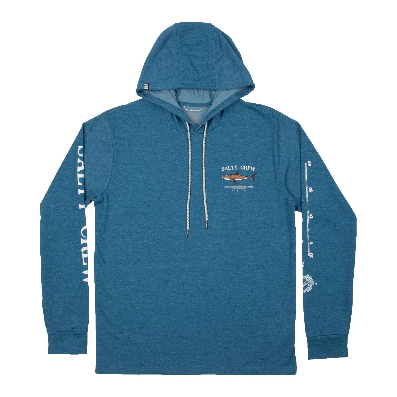 Salty Crew Bruce L/S Tech Tee - Blue Heather