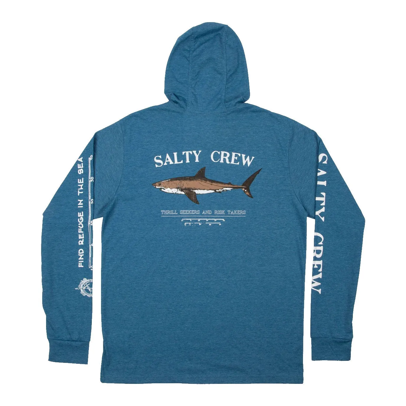 Salty Crew Bruce L/S Tech Tee - Blue Heather