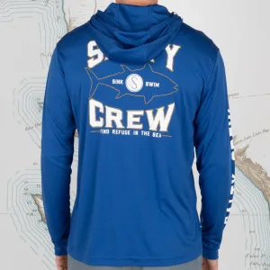 Salty Crew Tight Lines Hood Sunshirt - Royal