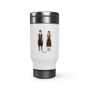 Serbia Stainless Steel Travel Mug with Handle, 14oz