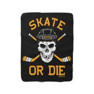 Skate or Die Sherpa Fleece Blanket