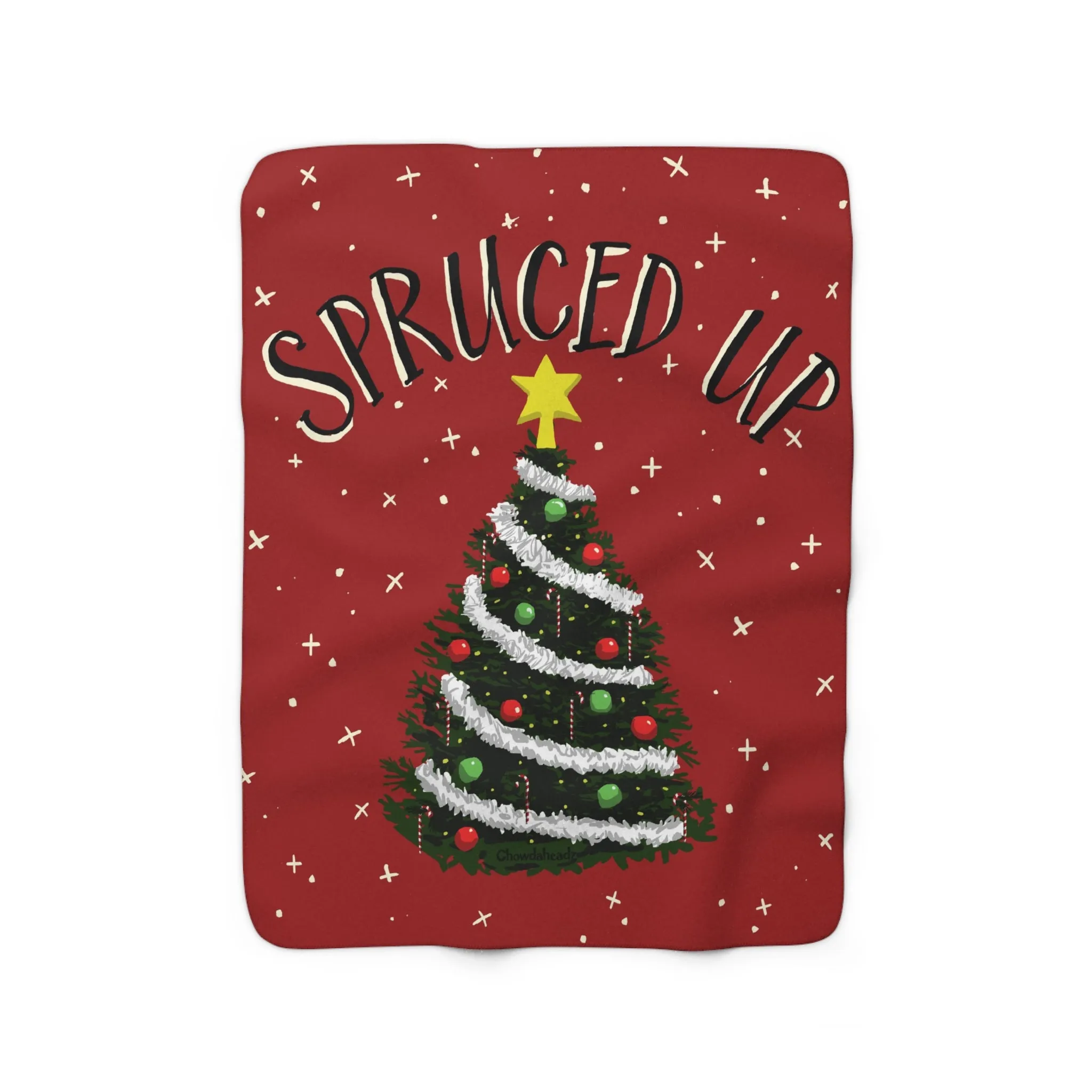 Spruced Up Sherpa Fleece Blanket