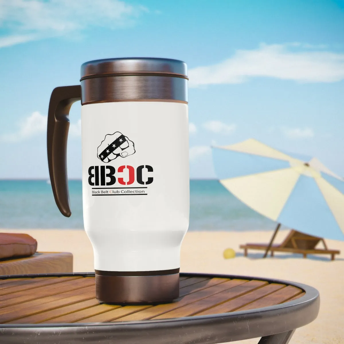 Stainless Steel Travel Mug with Handle, 14oz