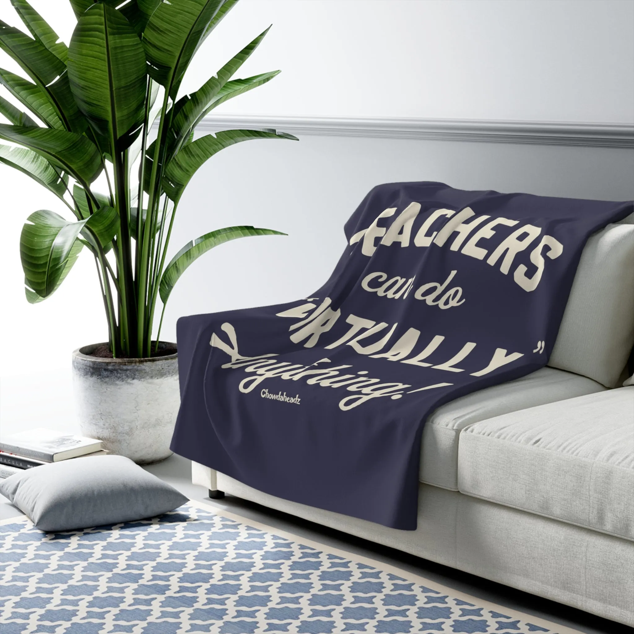 Teachers Can Do Virtually Anything Sherpa Fleece Blanket