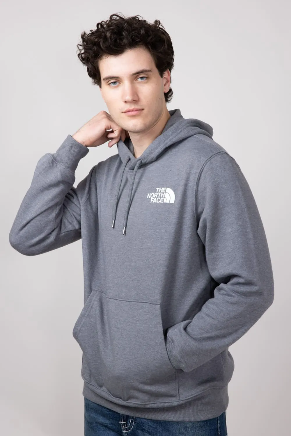 The North Face Box Logo Hoodie for Men in Grey | NF0A7UNS-8E0-GRY