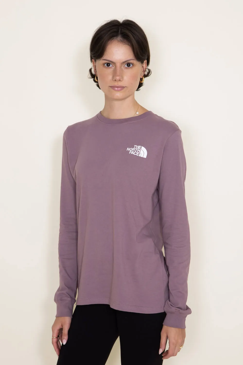 The North Face Box NSE Long Sleeve T-Shirt for Women in Purple | NF0A84GI-I0V