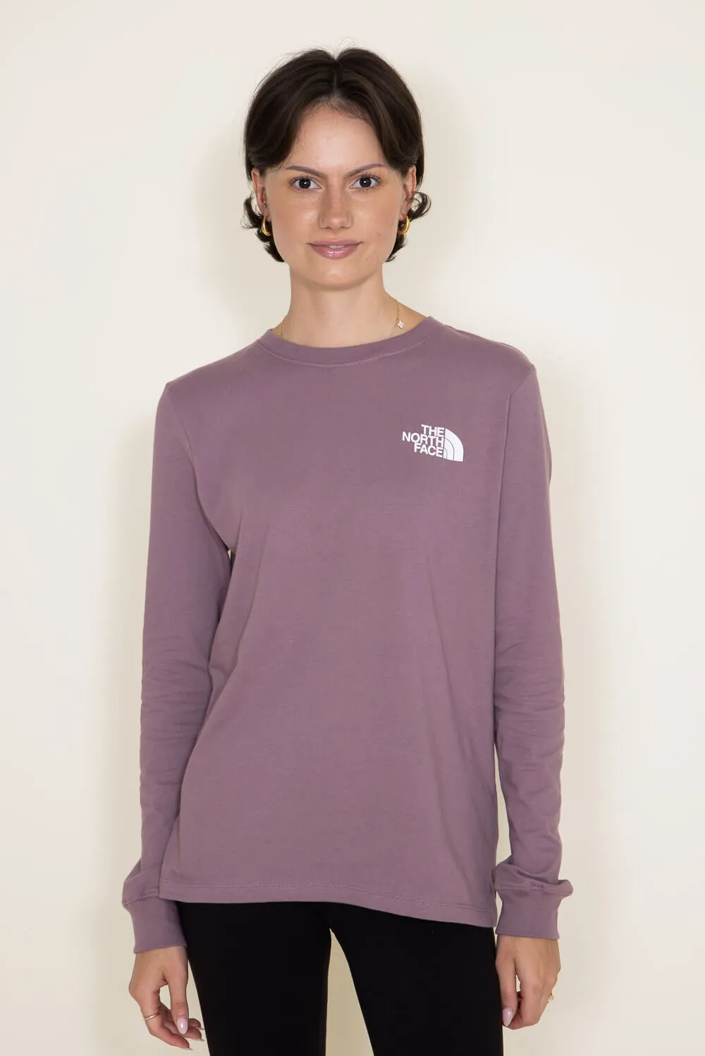 The North Face Box NSE Long Sleeve T-Shirt for Women in Purple | NF0A84GI-I0V