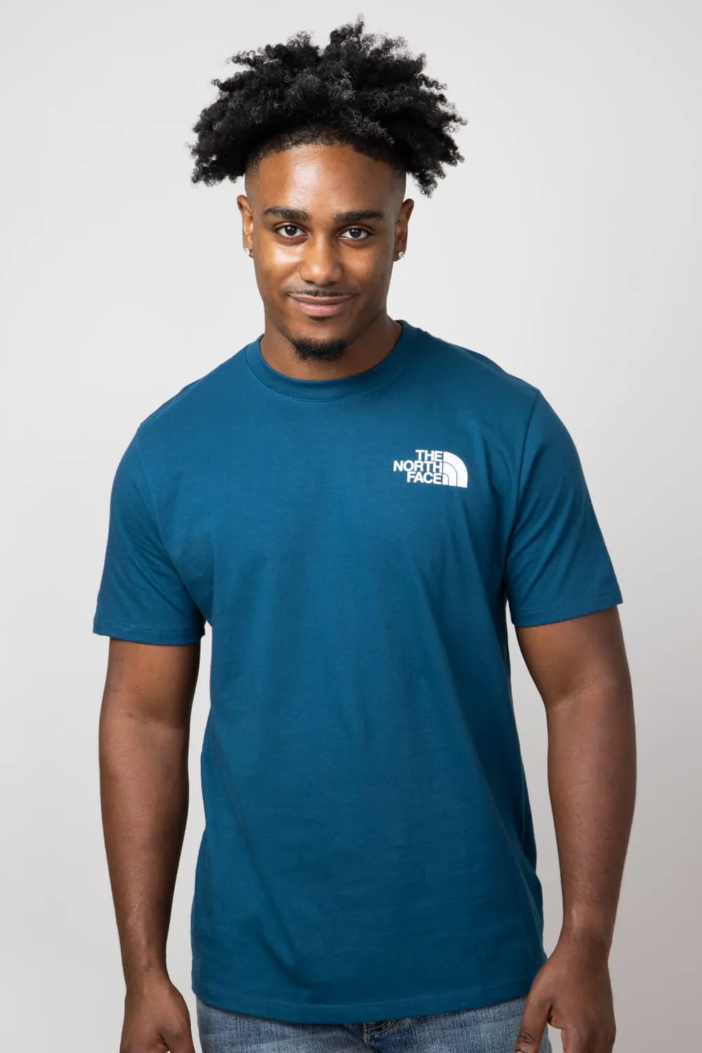 The North Face Box NSE T-Shirt for Men in Midnight Petrol | NF0A812H-1NO-NVY