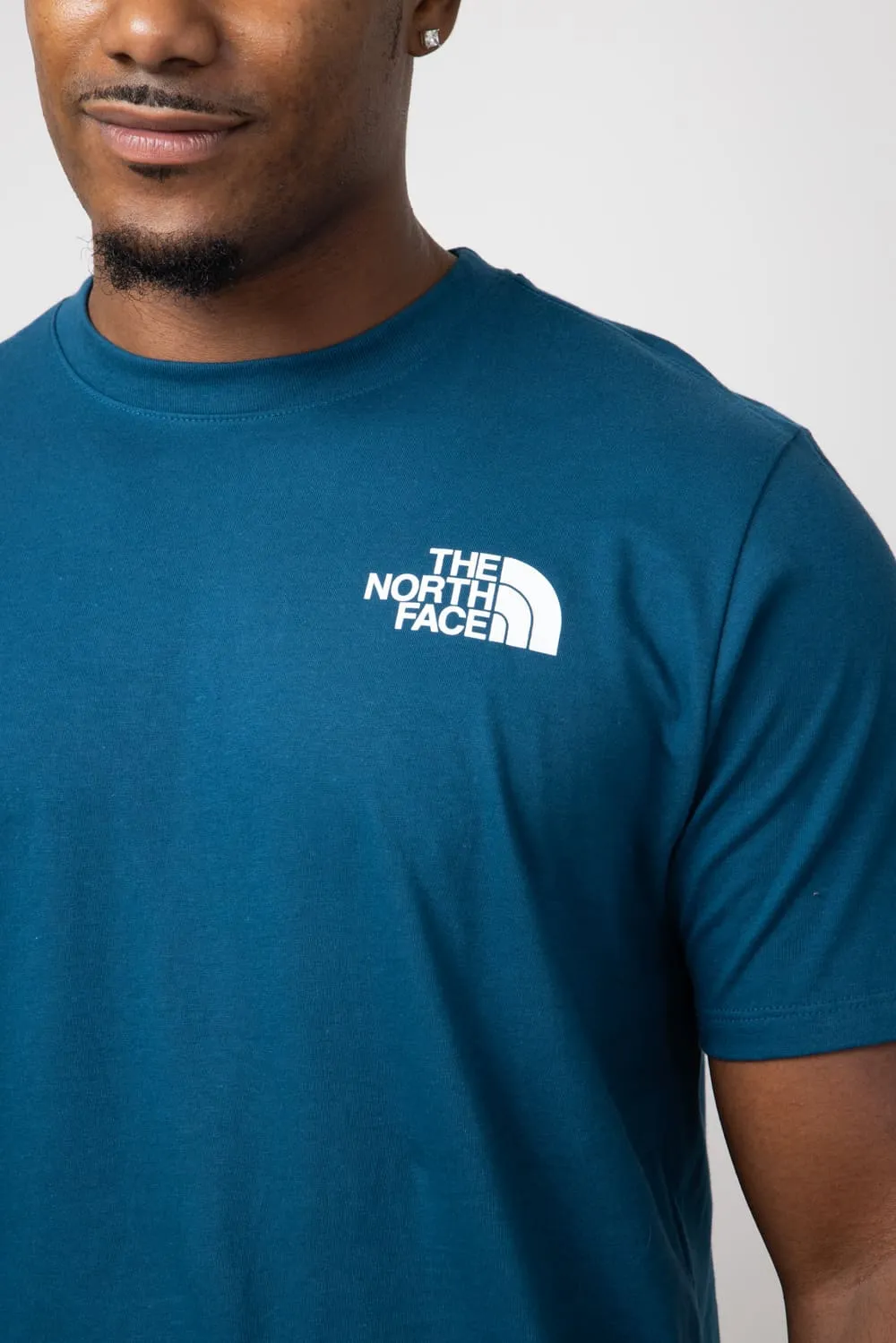 The North Face Box NSE T-Shirt for Men in Midnight Petrol | NF0A812H-1NO-NVY