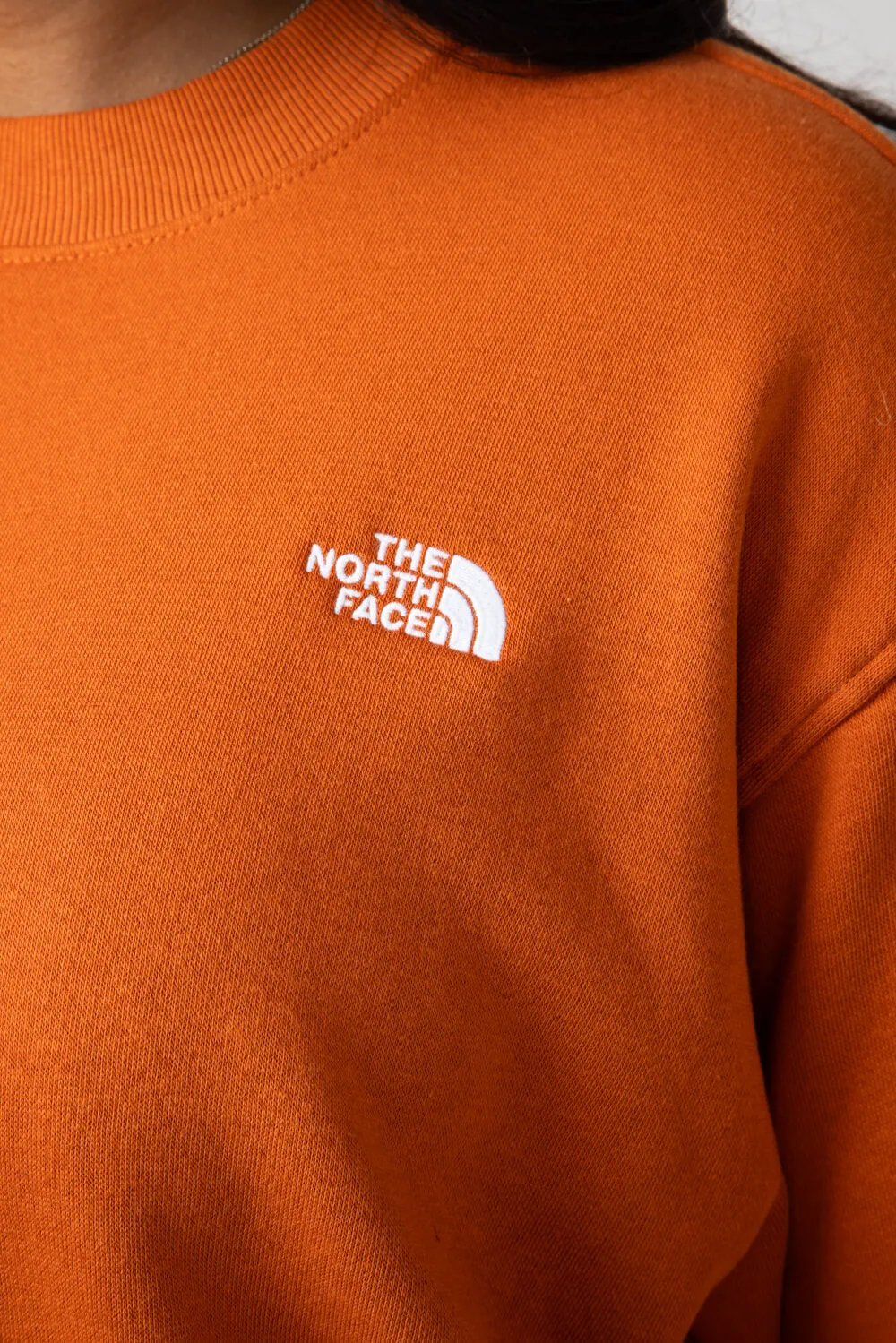 The North Face Evolution Fleece Sweatshirt for Women in Earthen Copper | NF0A88ZX-1I0