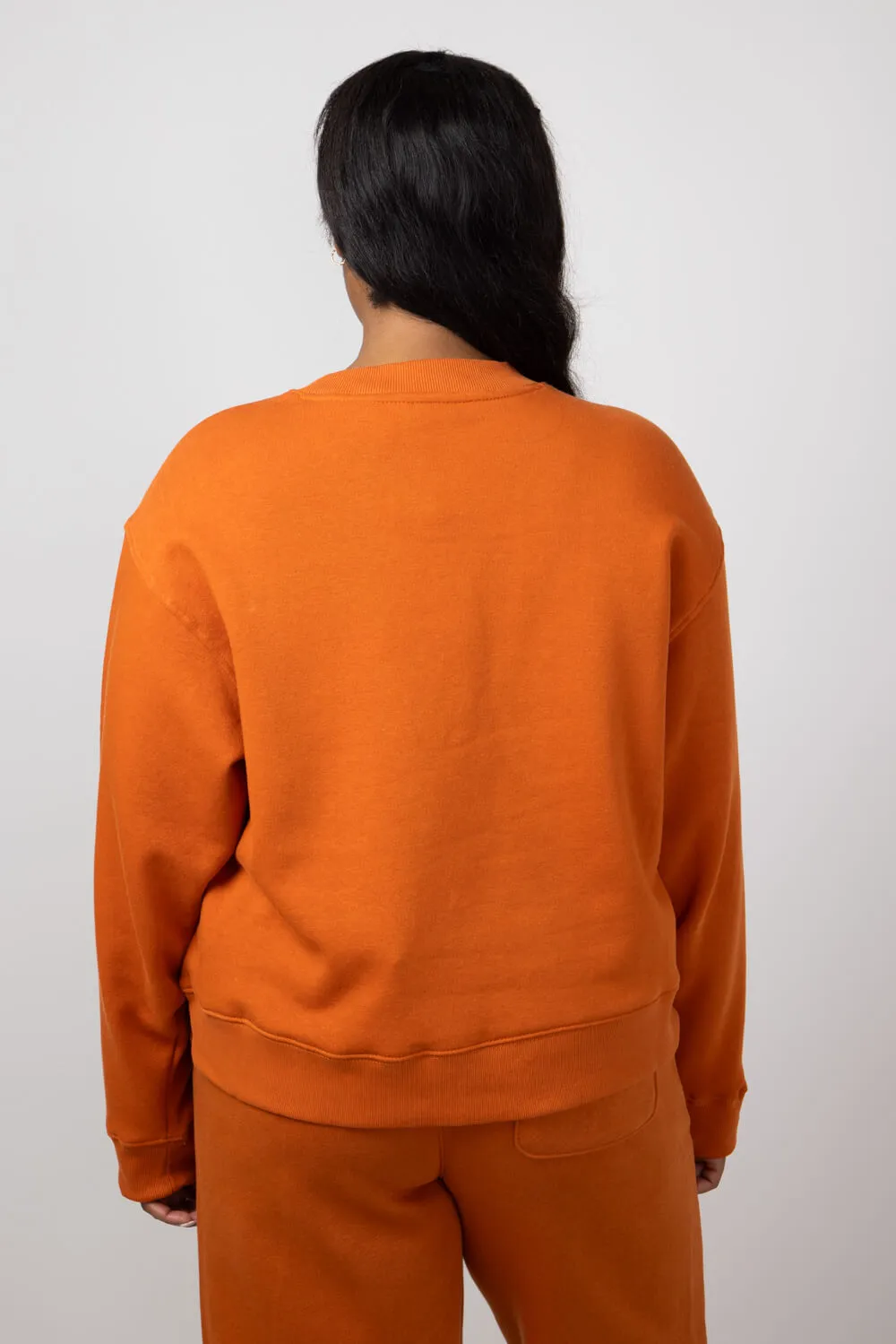 The North Face Evolution Fleece Sweatshirt for Women in Earthen Copper | NF0A88ZX-1I0