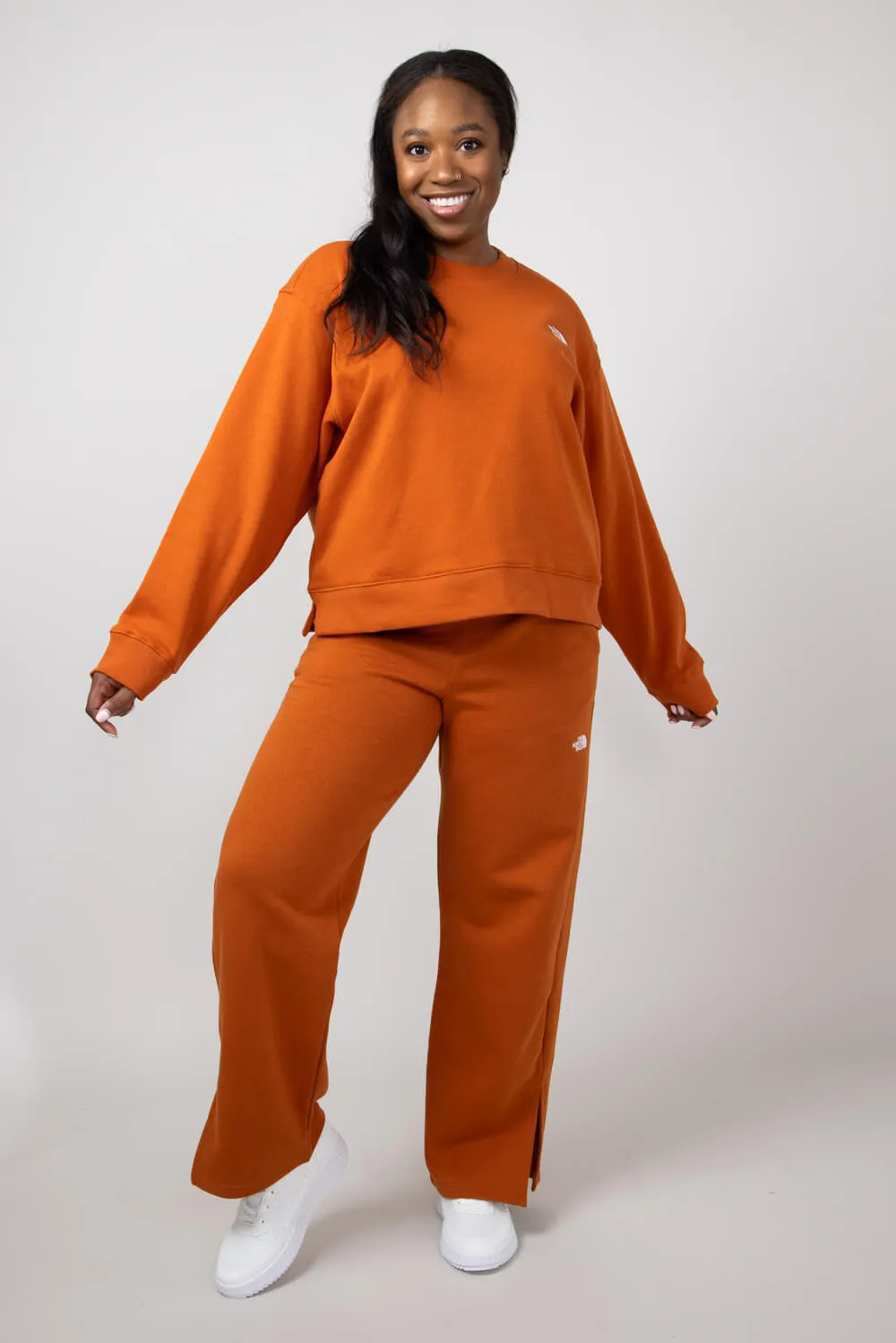 The North Face Evolution Fleece Sweatshirt for Women in Earthen Copper | NF0A88ZX-1I0