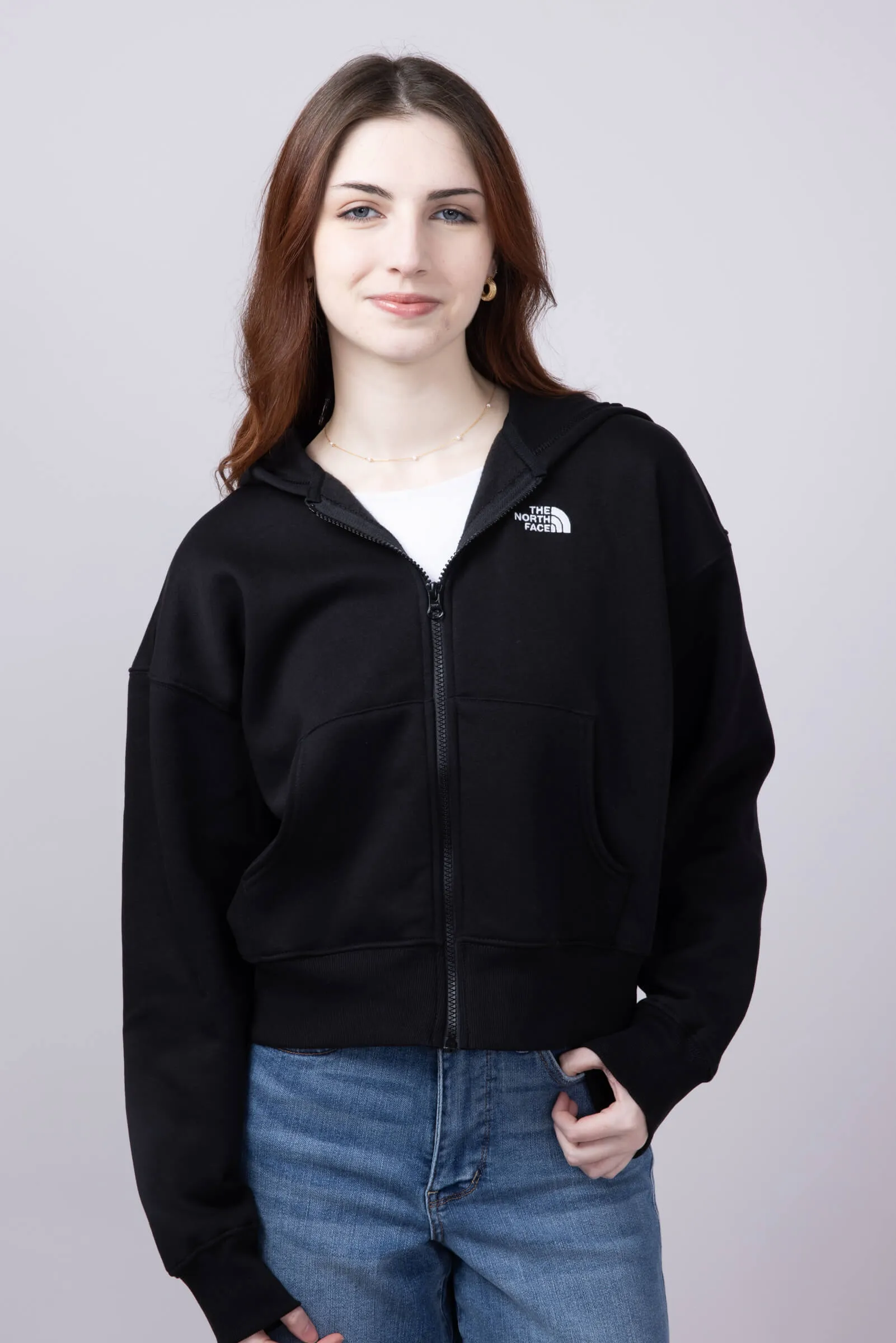 The North Face Evolution Full Zip Hoodie for Women in Black | NF0A8812-4H0