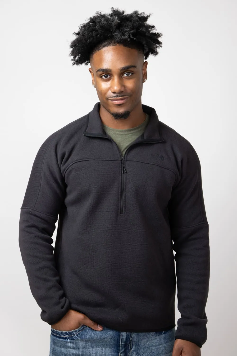 The North Face Front Range Fleece ½ Zip for Men in Black | NF0A84H8-8U6-BLK