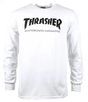 Thrasher Long Sleeve T-Shirt Skate Mag - White