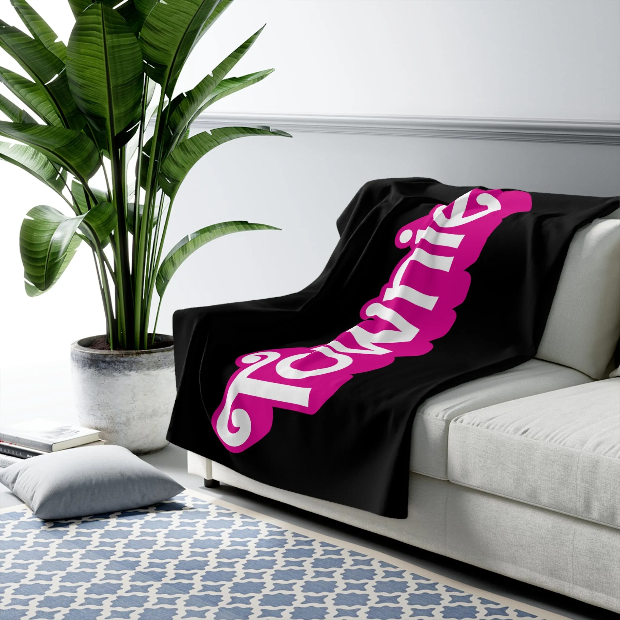 Townie Pink Logo Sherpa Fleece Blanket
