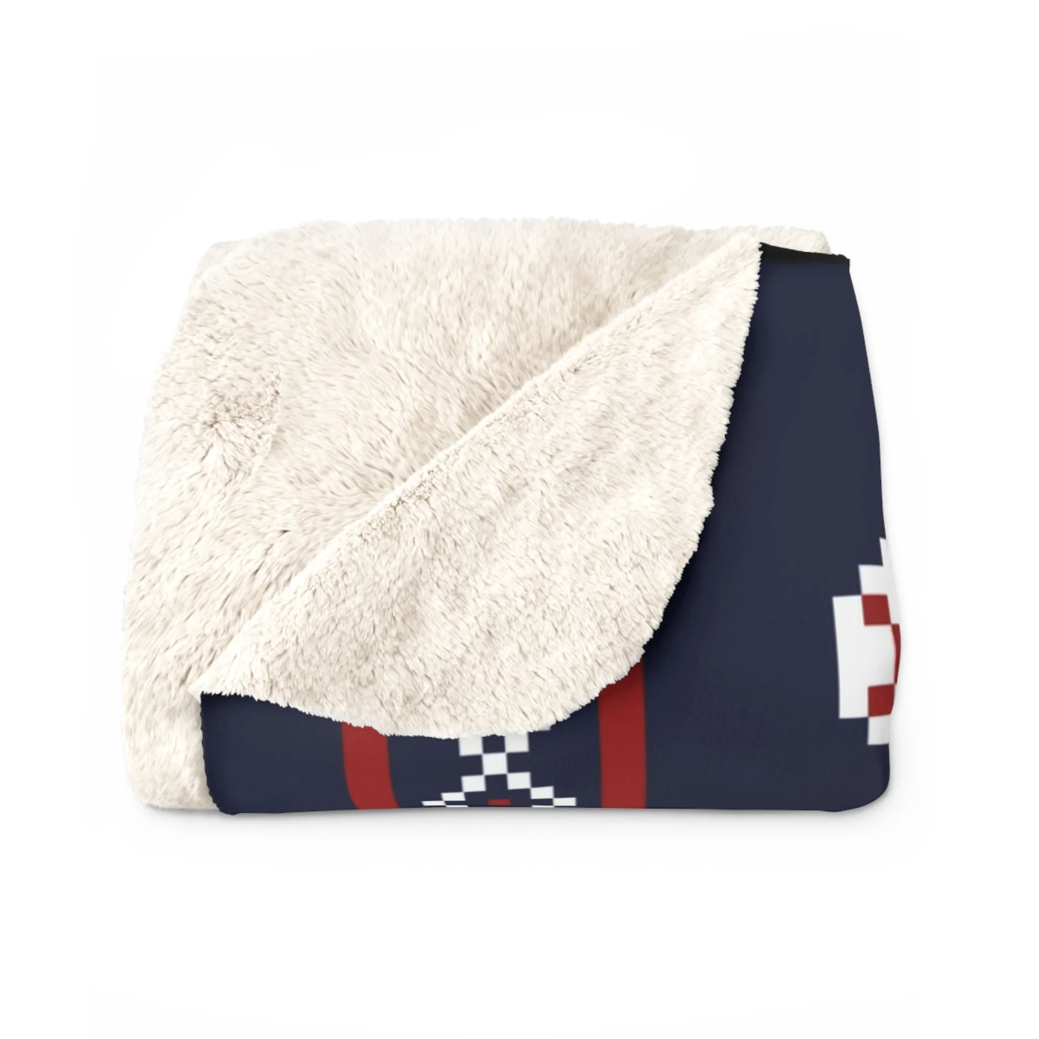 Ugly Holiday Sweater Boston Baseball Sherpa Fleece Blanket