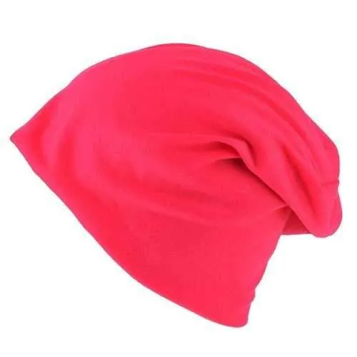 Unisex Cotton Blend Slouch Beanie Hat Pure Color Elastic Stretchable Outdoor Warm SKiing Cap