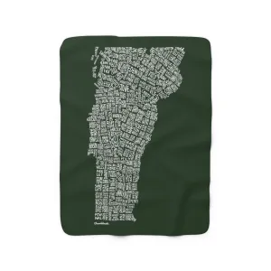 Vermont Cities & Towns Sherpa Fleece Blanket