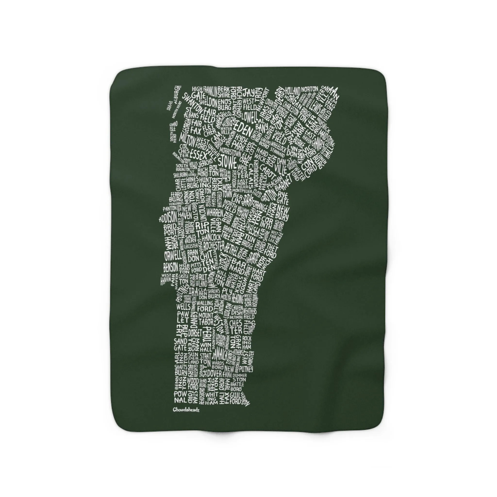 Vermont Cities & Towns Sherpa Fleece Blanket