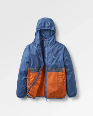 Viento Recycled Windshell Jacket - Dark Denim/Sunset Orange