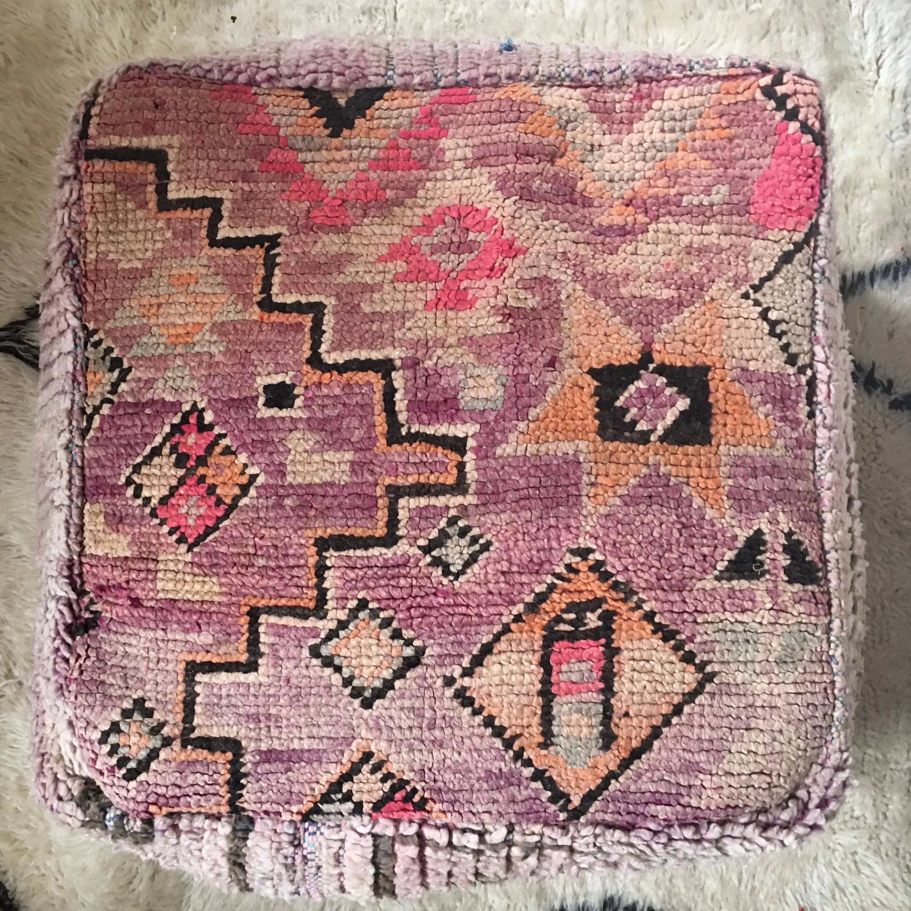 Vintage Moroccan Floor Cushion Cover