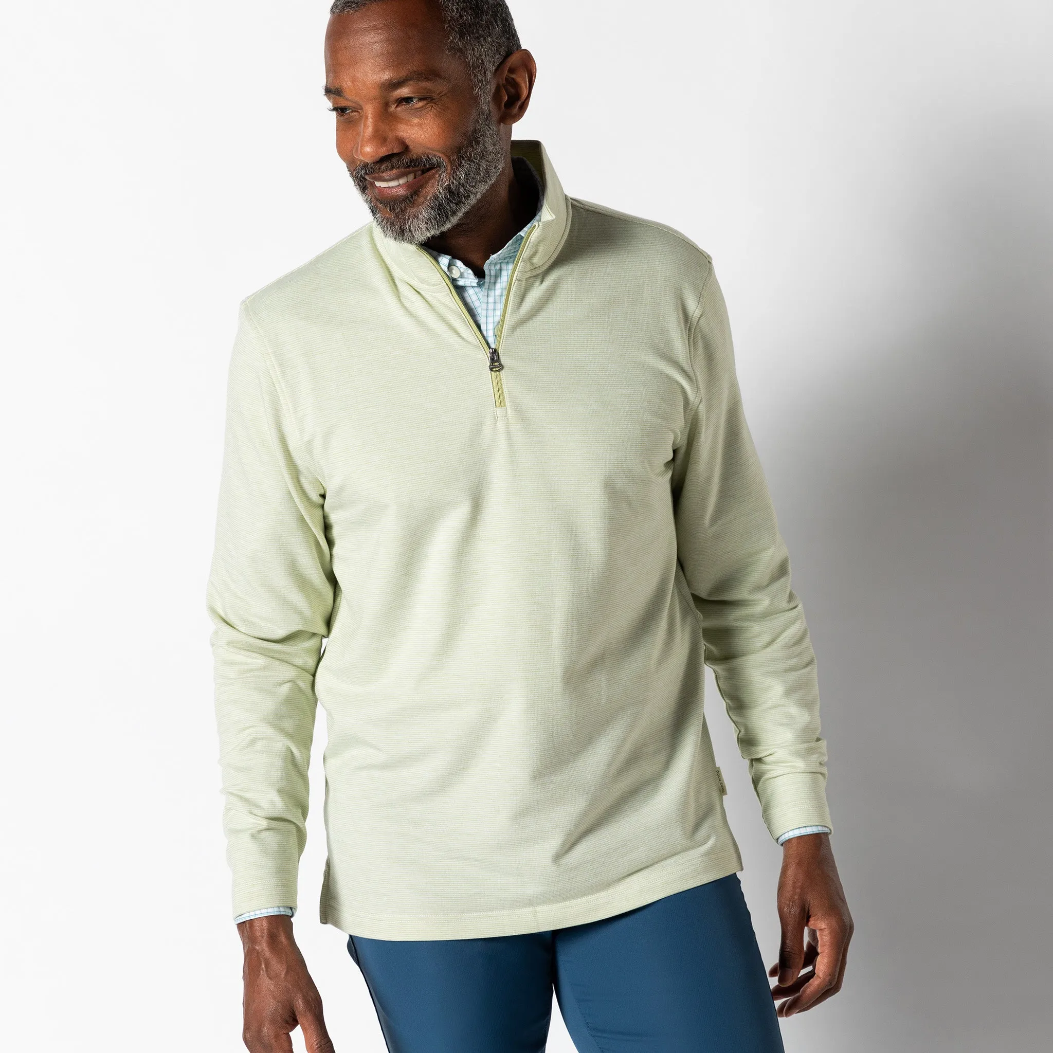 Wakeman Stripe Performance 1/4 Zip Pullover