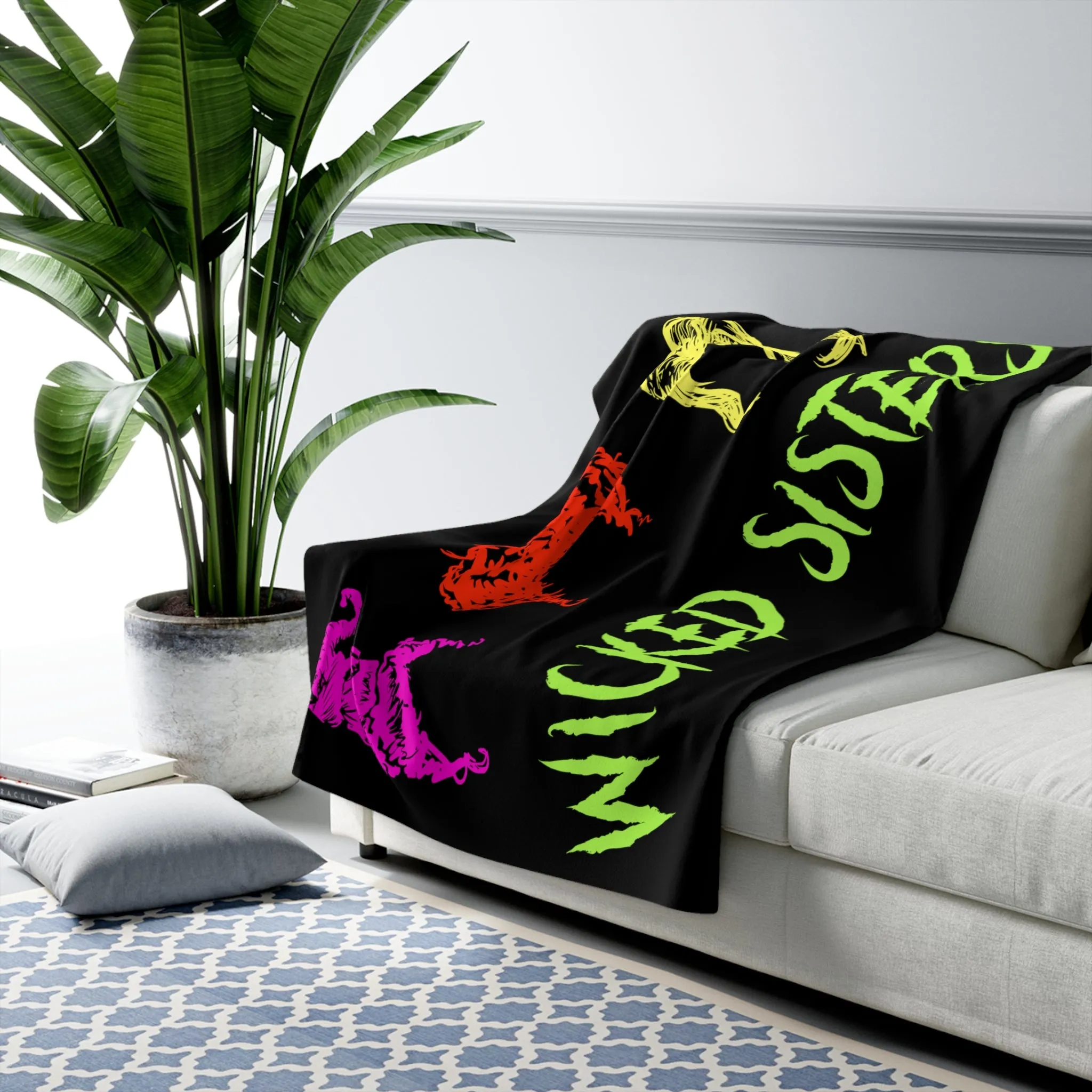 Wicked Sisters Sherpa Fleece Blanket