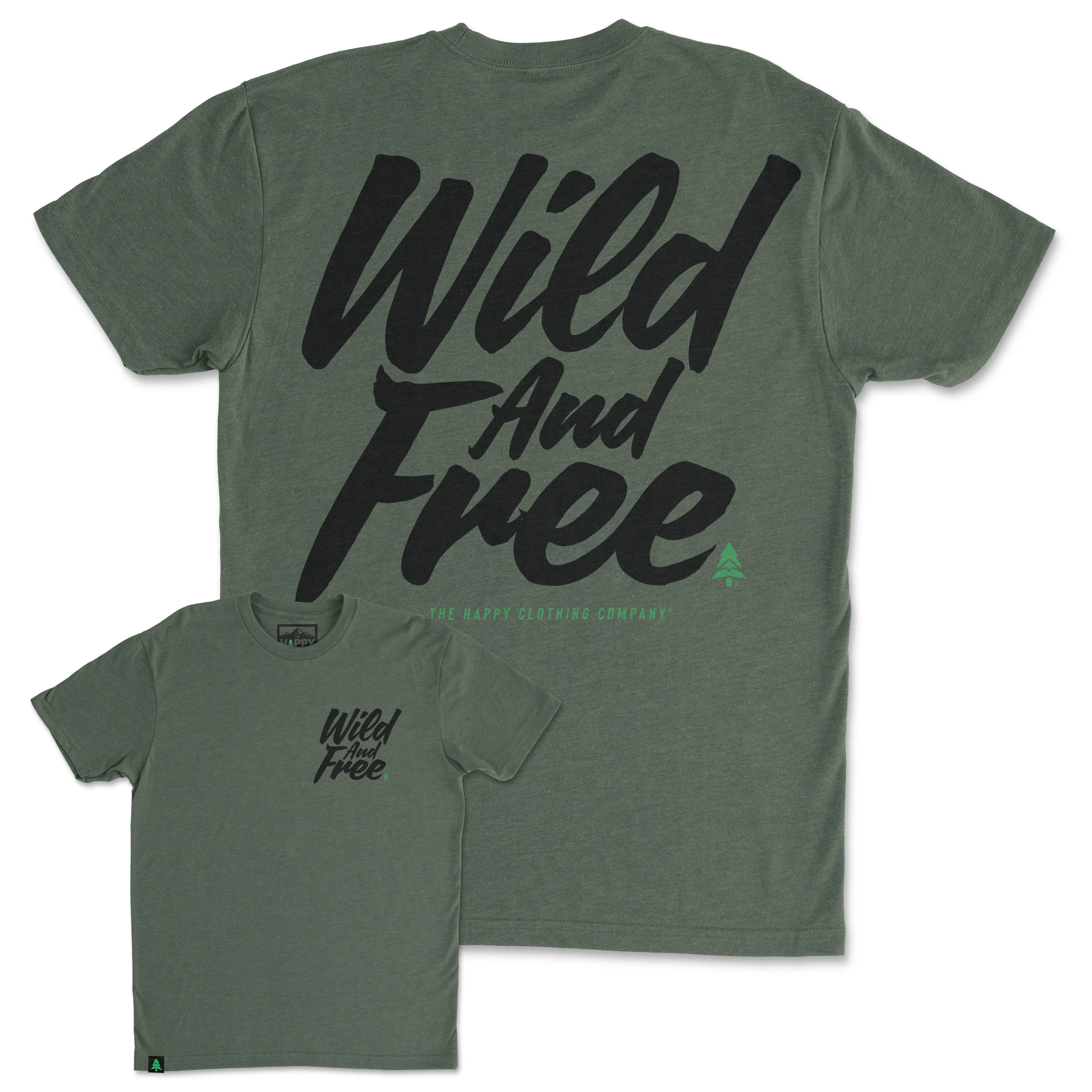 Wild And Free Back Print 'Trail Tee' | Lightweight Blend |