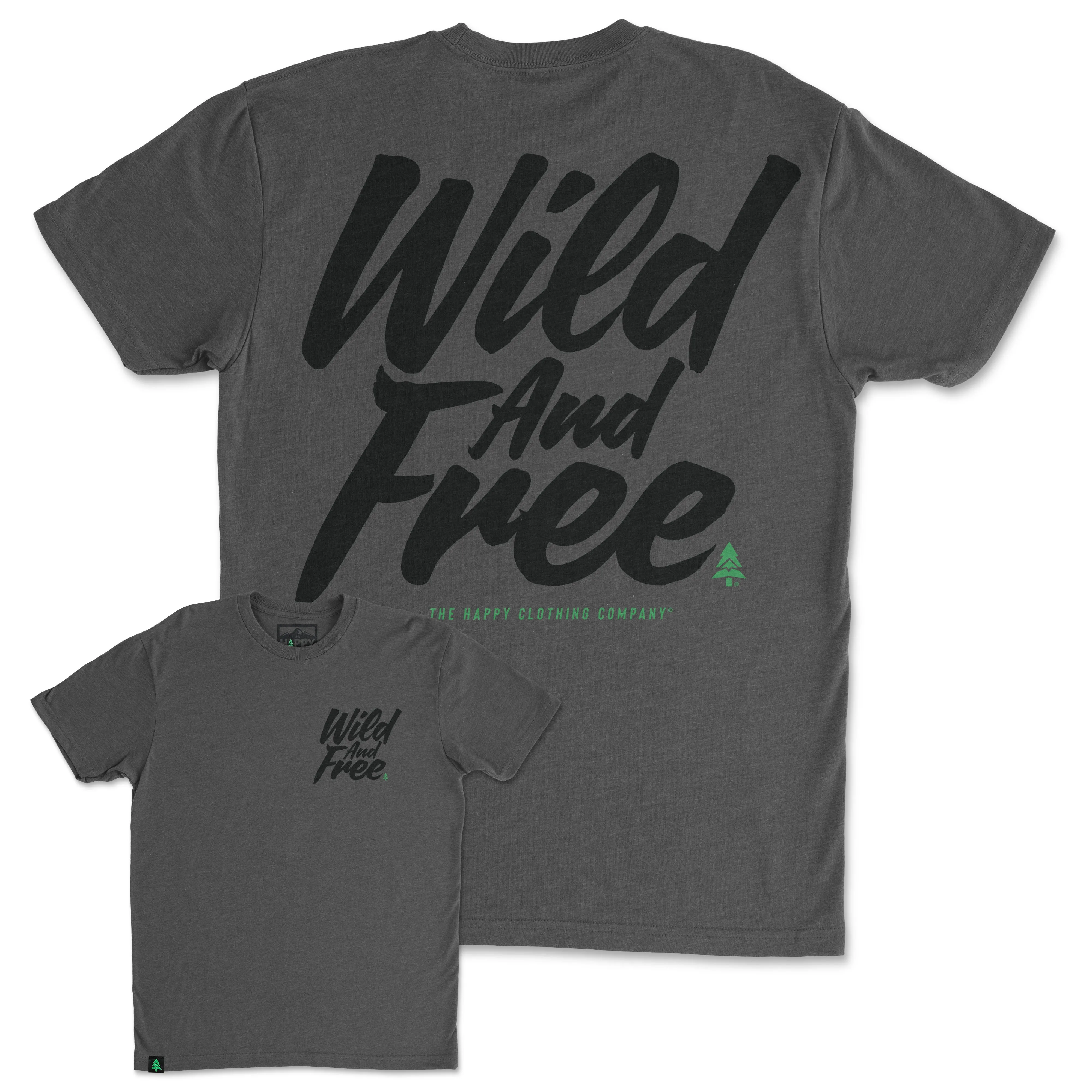 Wild And Free Back Print 'Trail Tee' | Lightweight Blend |